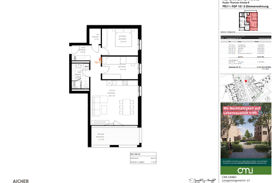 Grundriss TOP 101 – Paula-Thanner-Straße 11