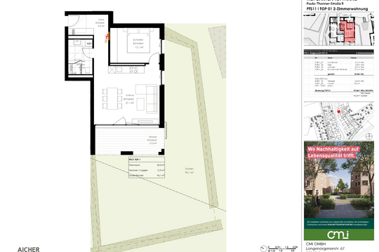 Grundriss TOP 01 – Paula-Thanner-Straße 11