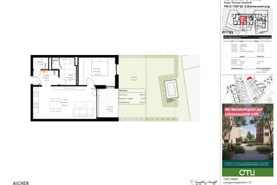 Grundriss TOP 02 – Paula-Thanner-Straße 10